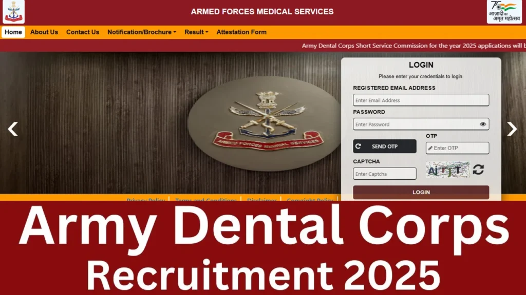 Army Dental Corps Recruitment